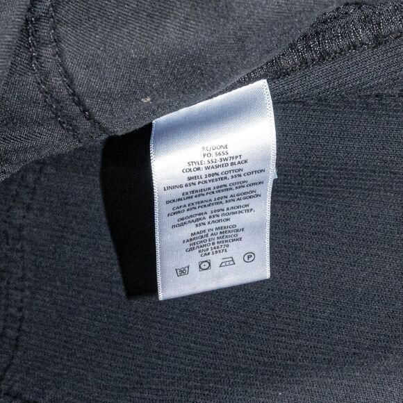 RE/DONE Women's 70s Corduroy Loose Crop Pants in Washed Black Size 32 - Picture 7 of 11